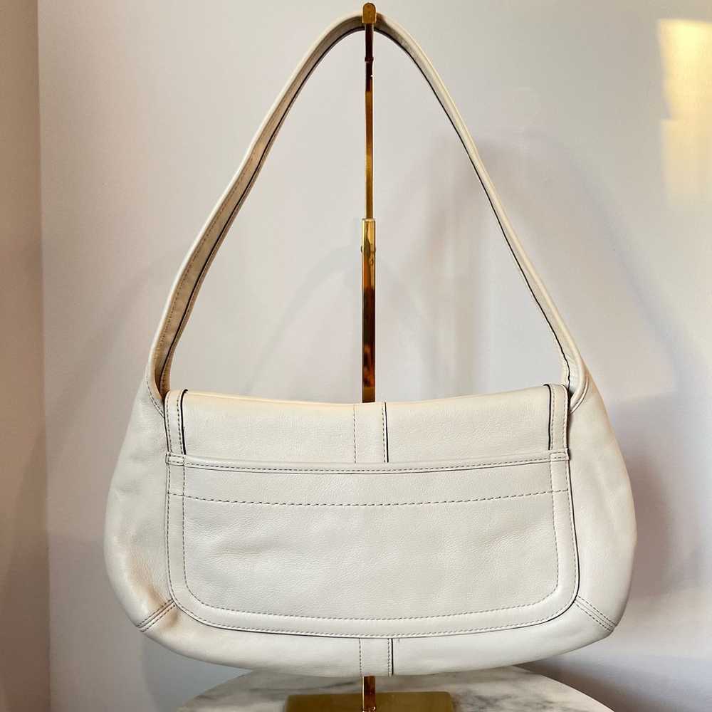 Vintage Coach Ergo 11263 Cream Leather Hobo Shoul… - image 3