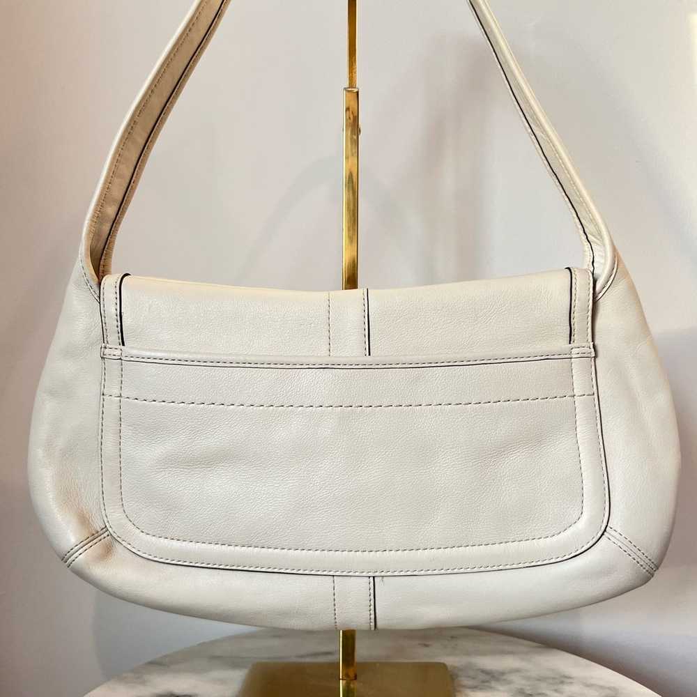 Vintage Coach Ergo 11263 Cream Leather Hobo Shoul… - image 6