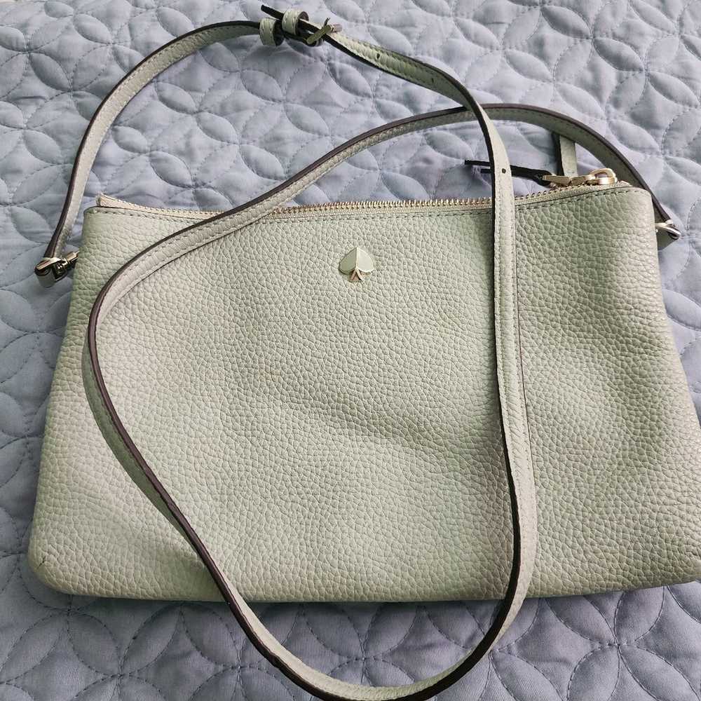 Kate Spade Medium Gusset Crossbody- Pistachio cro… - image 1