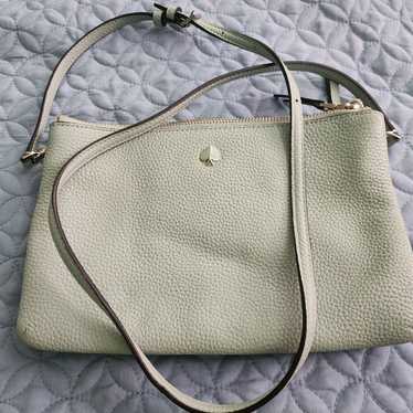 Kate Spade Medium Gusset Crossbody- Pistachio cros