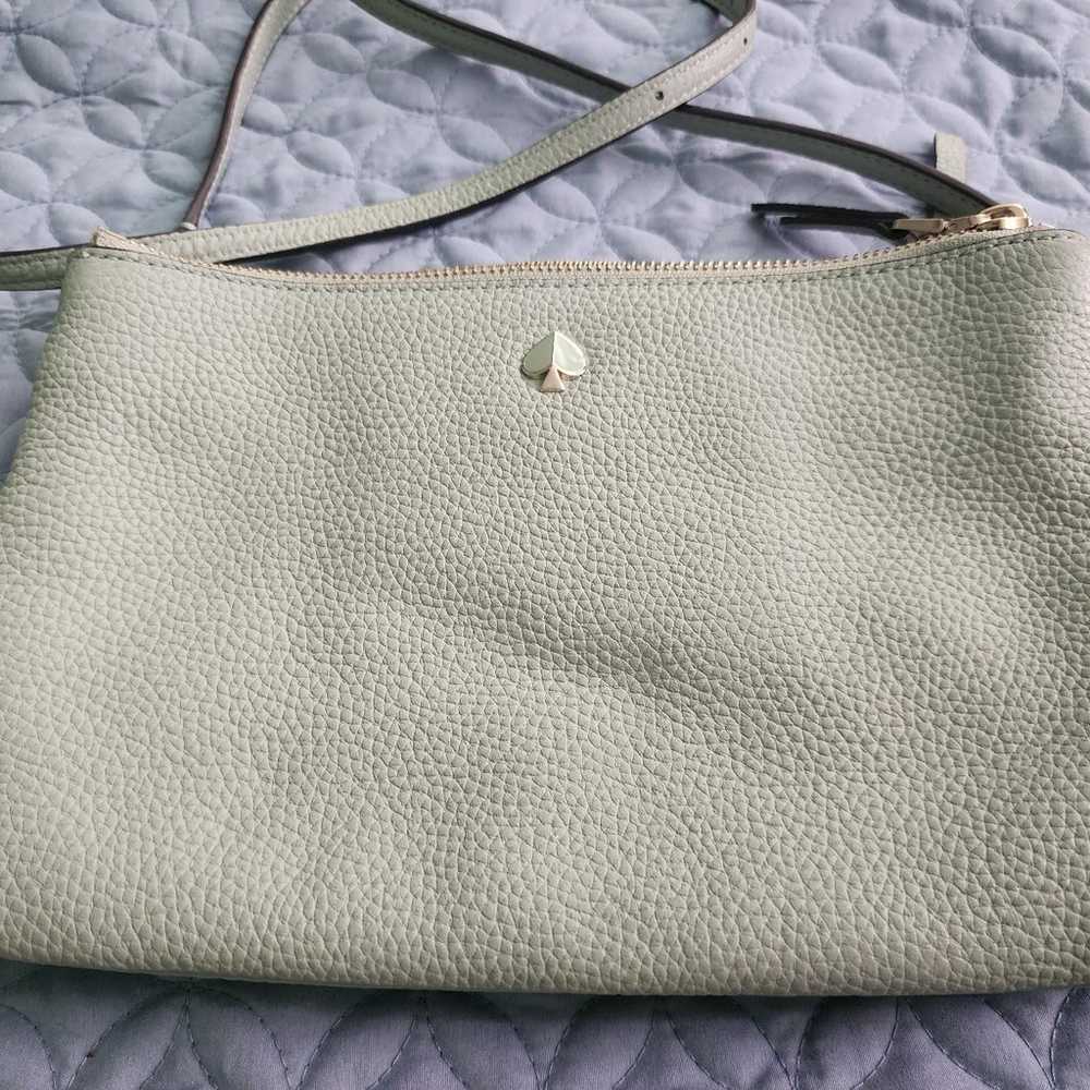 Kate Spade Medium Gusset Crossbody- Pistachio cro… - image 2