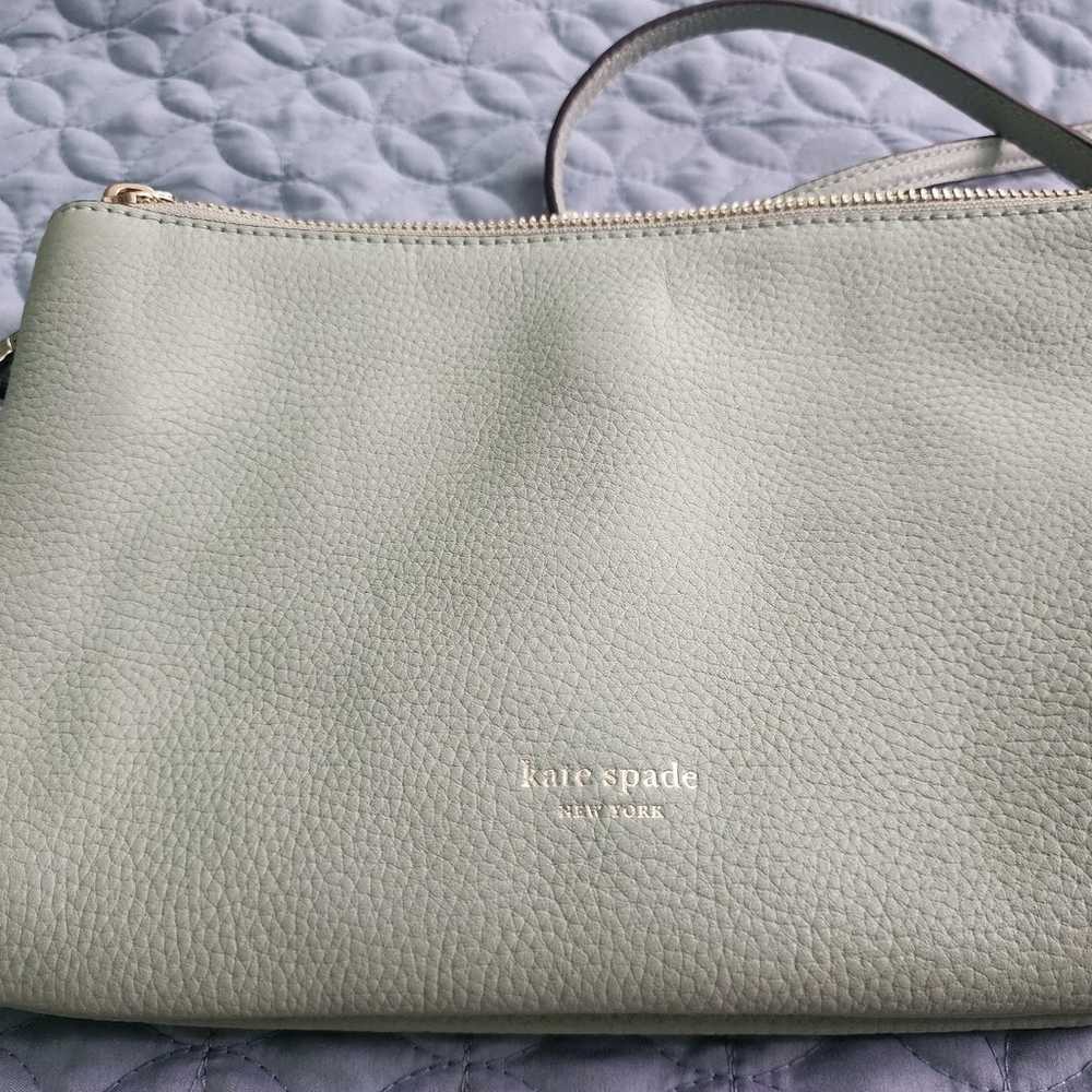 Kate Spade Medium Gusset Crossbody- Pistachio cro… - image 7