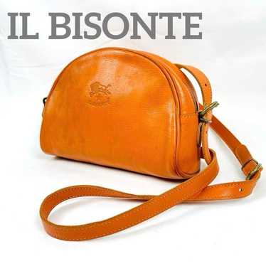 Il Bisonte Shoulder Bag Logo Genuine Leather Half 