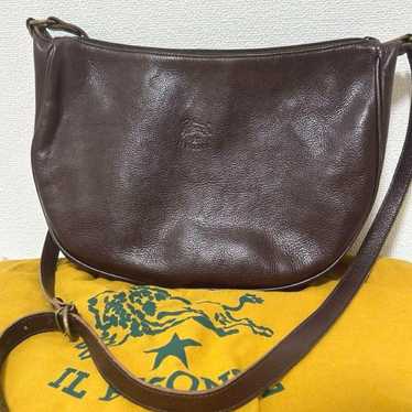 Il Bisonte Half Moon Shoulder Bag Leather Brown Co