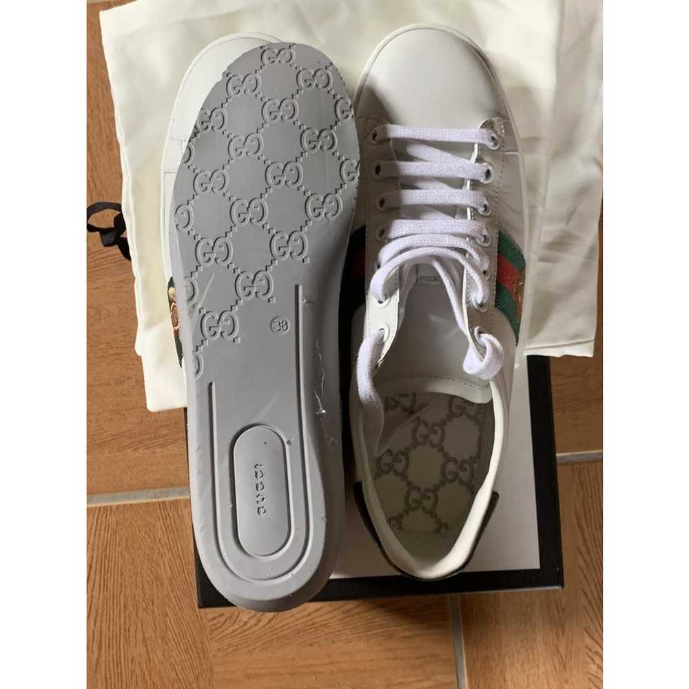 Gucci Ace leather low trainers - image 5