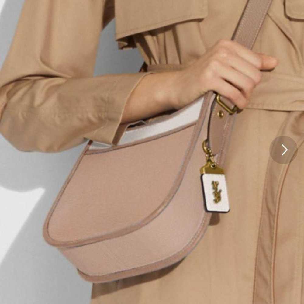 Coach Shoulder Bag Beige Brown - image 2