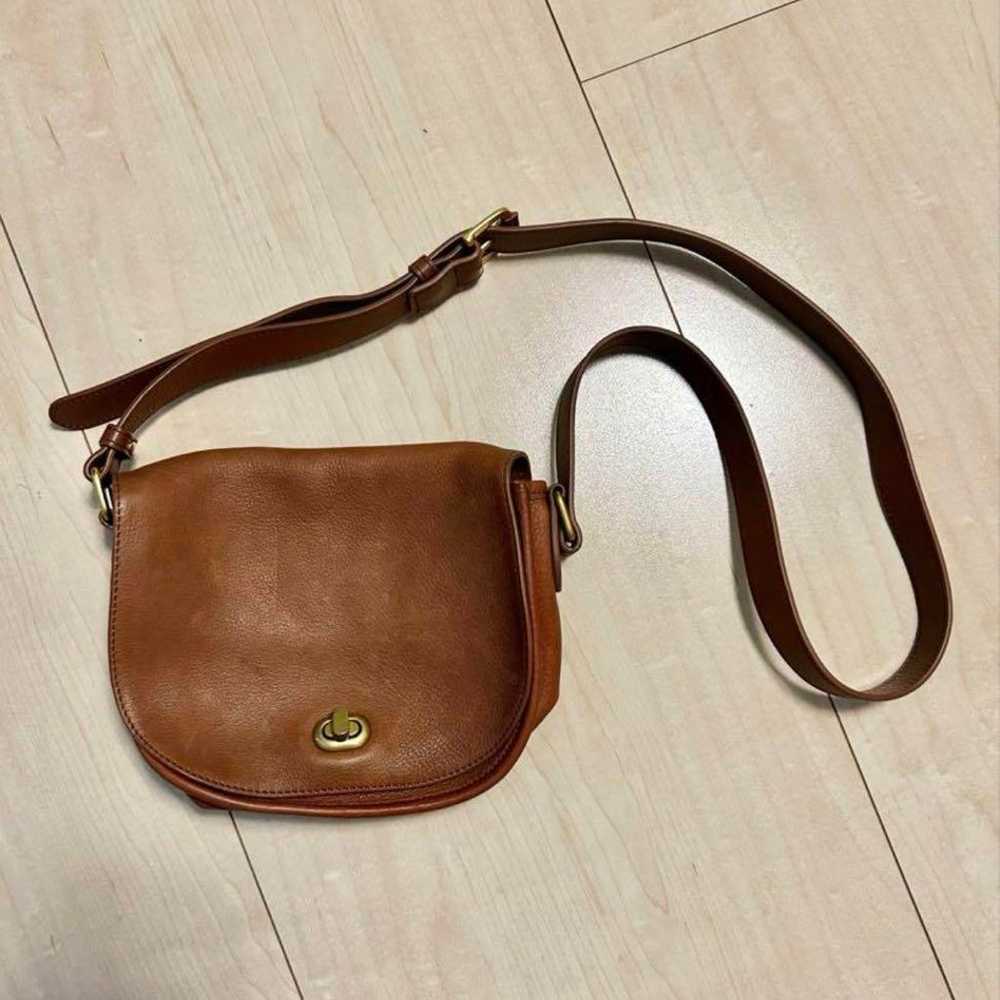 agnes b. shoulder bag, 100% cow leather, brown. - image 2