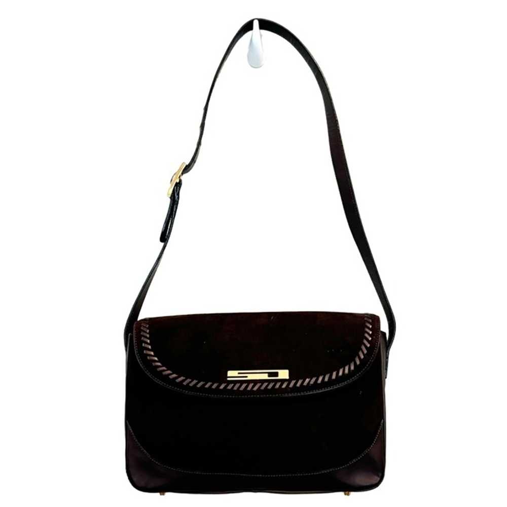 St. John Vintage Brown Suede Shoulder Bag - image 2