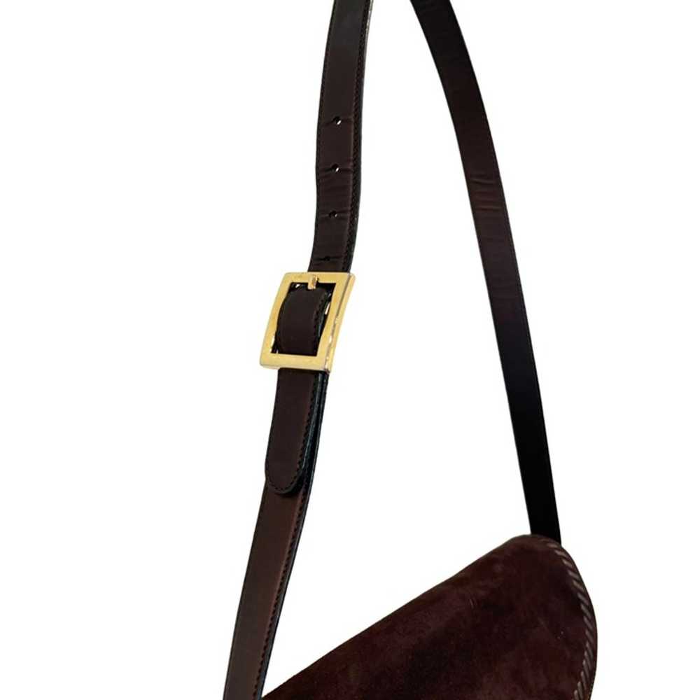 St. John Vintage Brown Suede Shoulder Bag - image 4