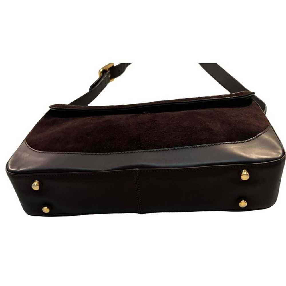 St. John Vintage Brown Suede Shoulder Bag - image 8