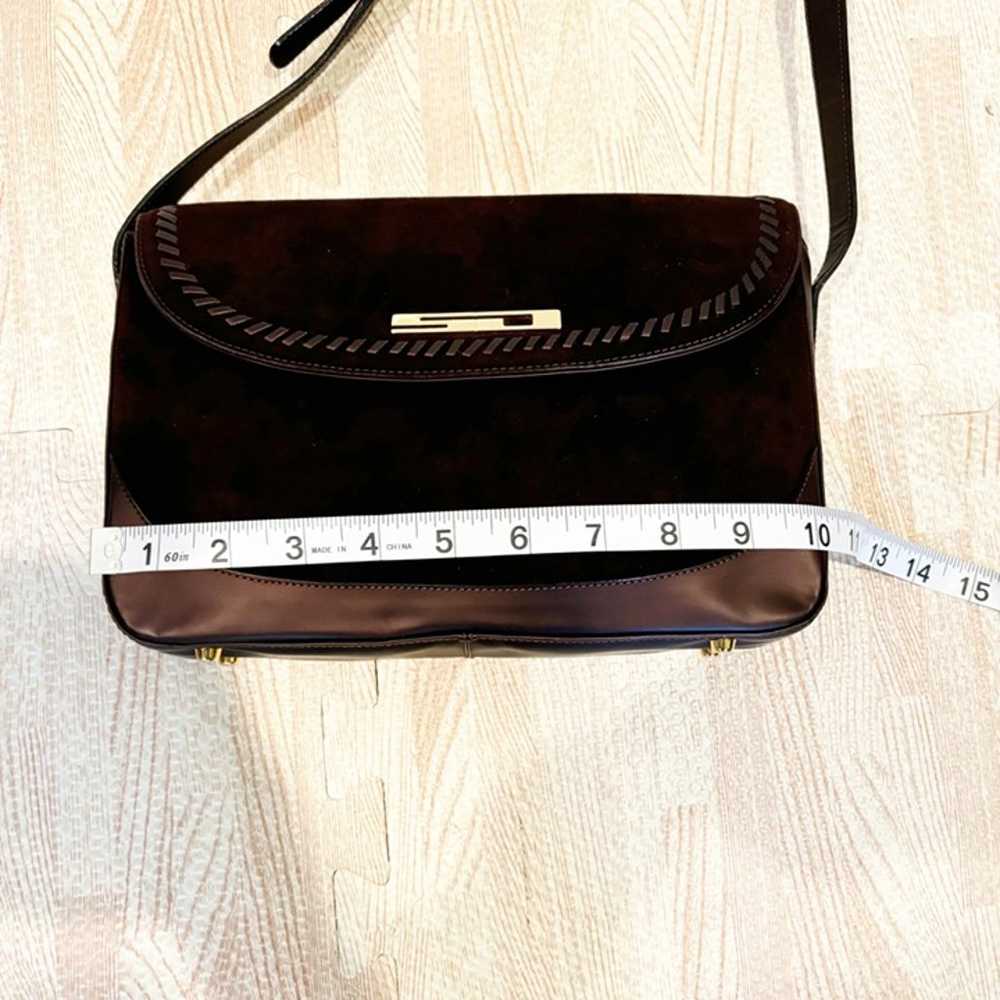 St. John Vintage Brown Suede Shoulder Bag - image 9