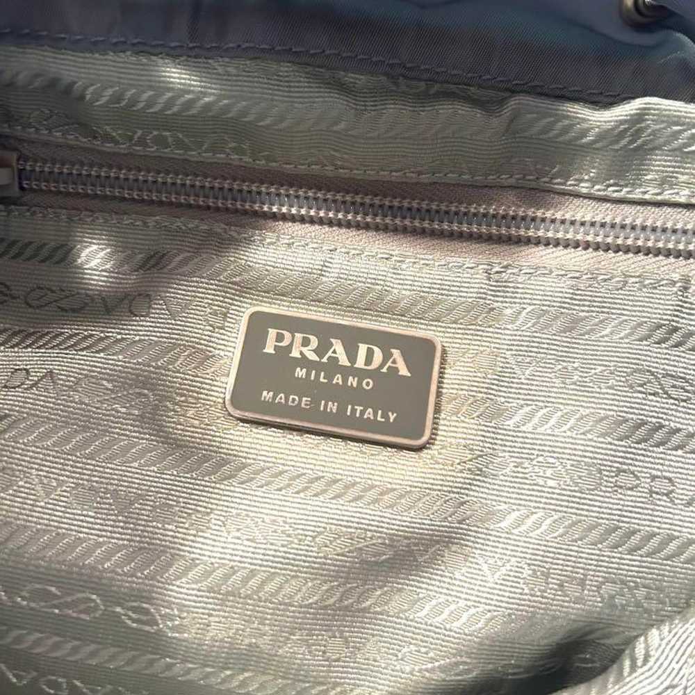 PRADA Light Blue Nylon Backpack - image 4