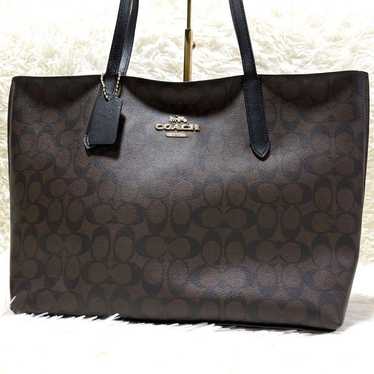 【Unused Class】Coach Tote Bag Signature Brown A4 St