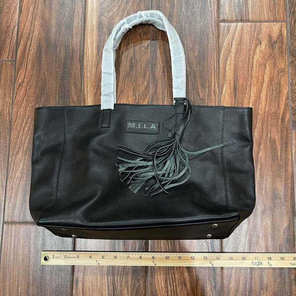 M.I.L.A. Luxury Leather Tote Bag | Black - image 6