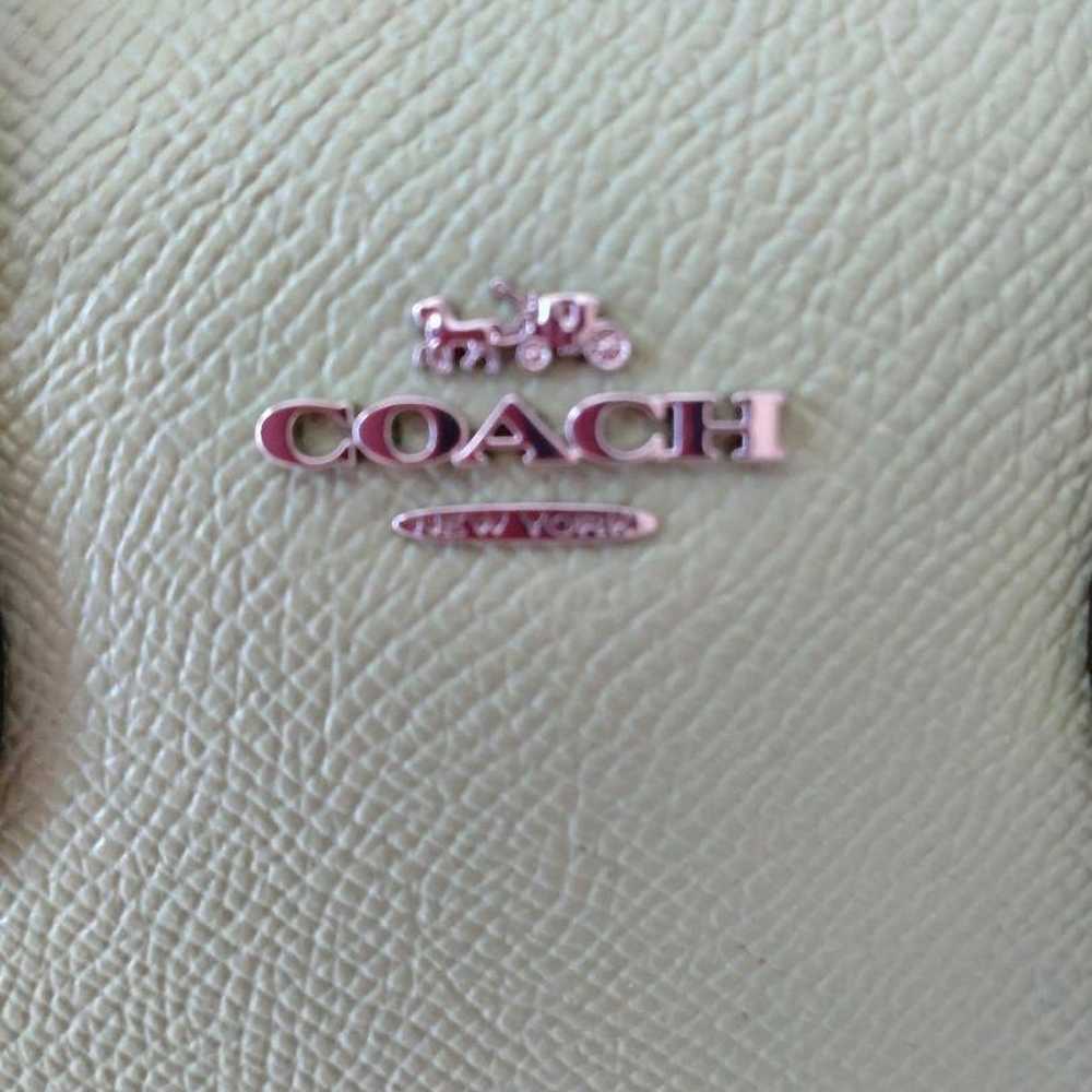 COACH mint green leather shoulder bag - image 4