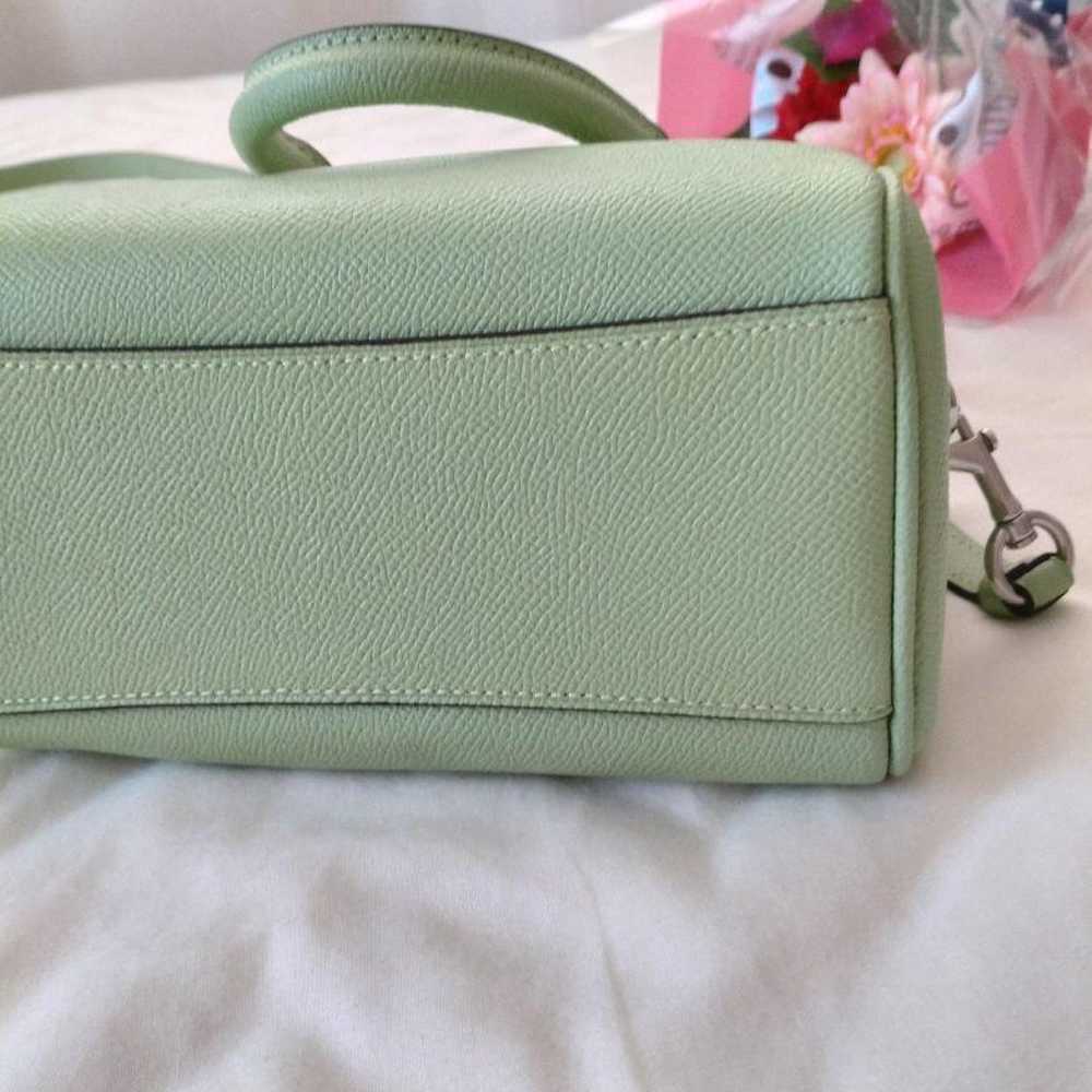 COACH mint green leather shoulder bag - image 7