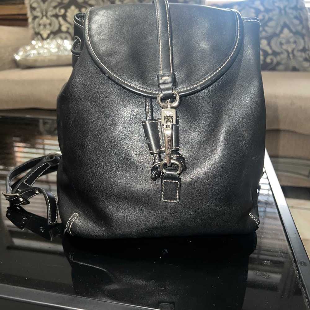 Vintage Coach Black Leather Legacy Backpack 9368 - image 1