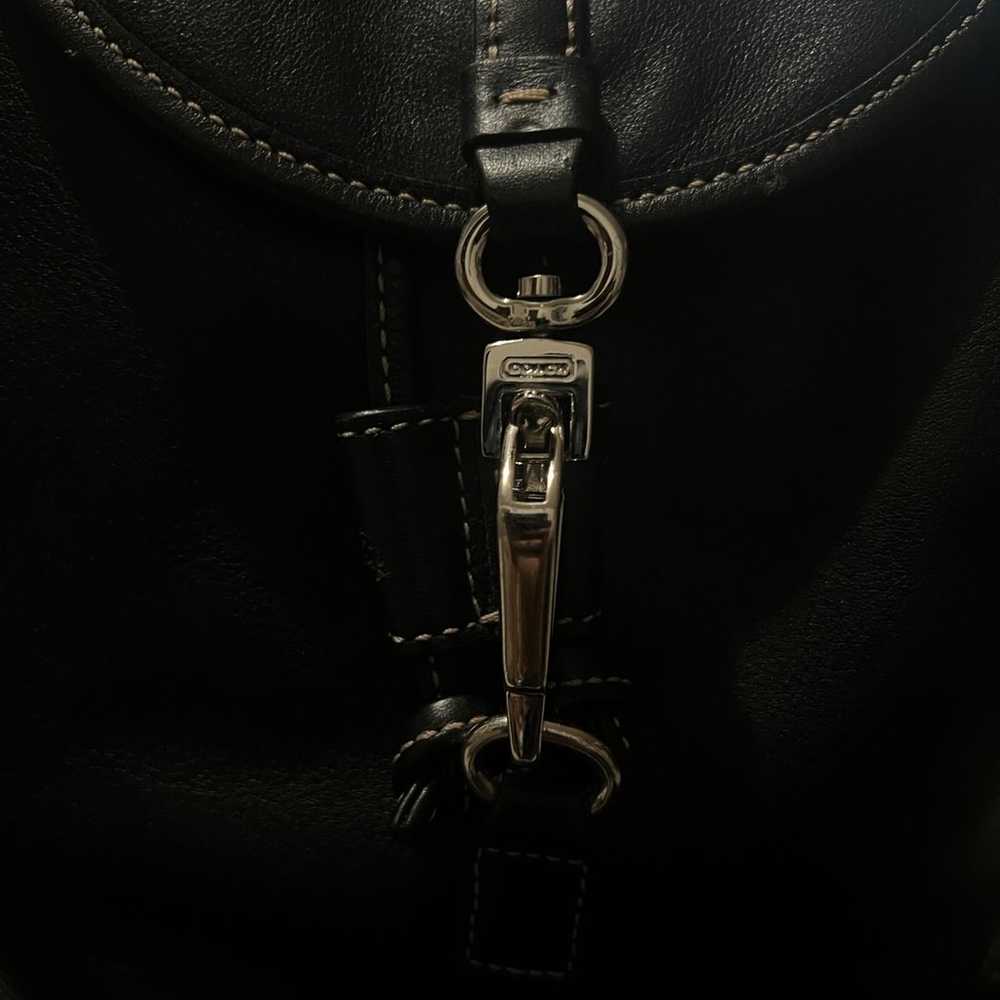 Vintage Coach Black Leather Legacy Backpack 9368 - image 2