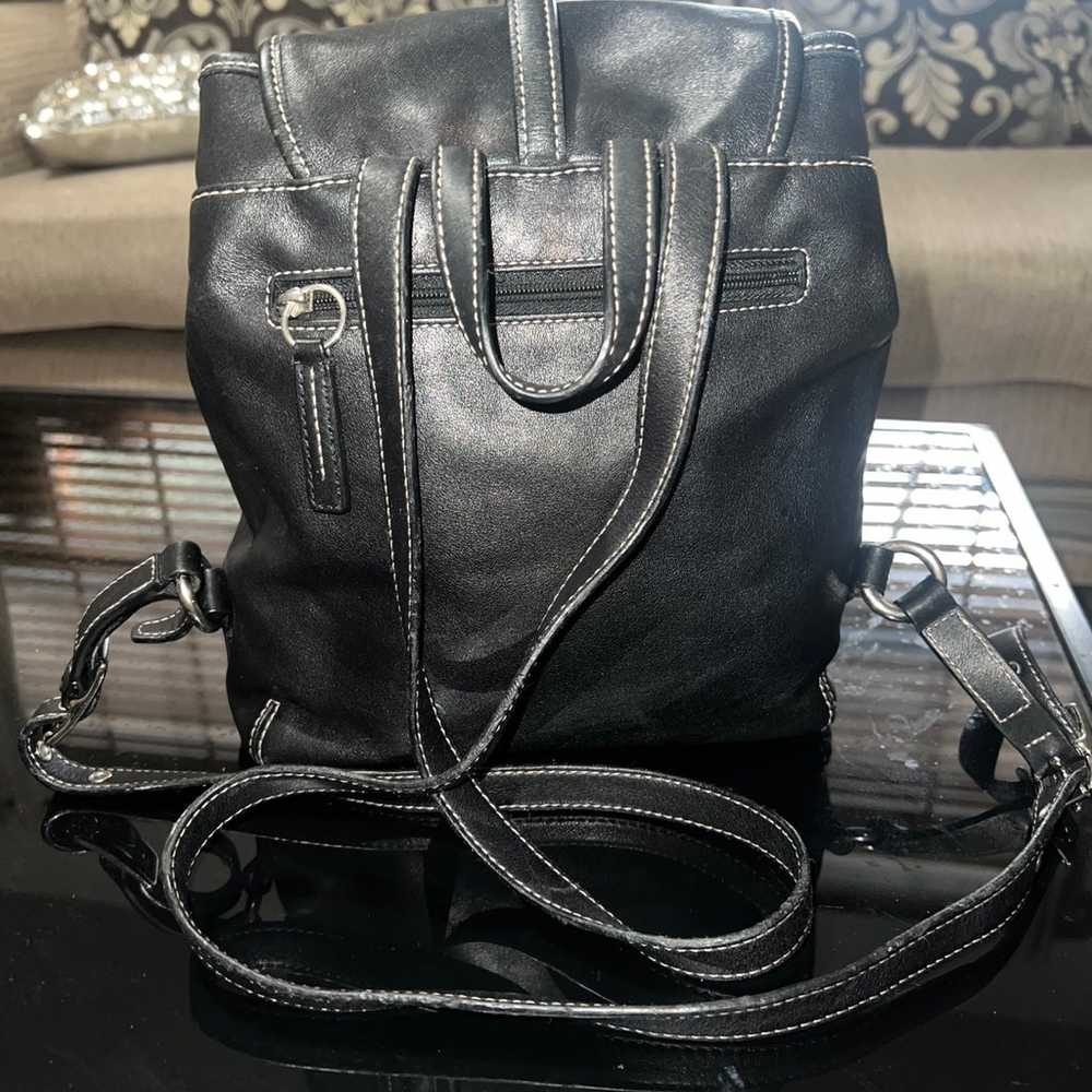 Vintage Coach Black Leather Legacy Backpack 9368 - image 3