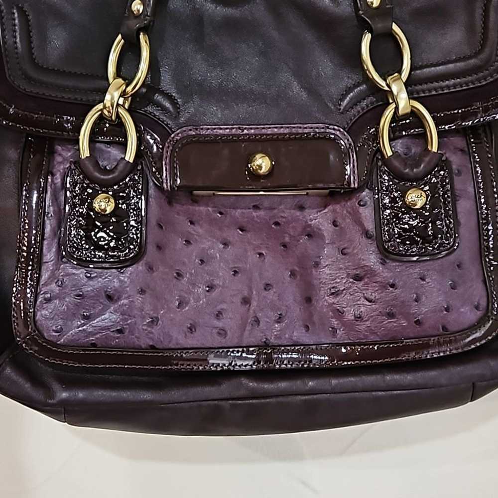 COACH KRISTIN SPECTATOR BAG OSTRICH EMBOSSED MIXE… - image 5