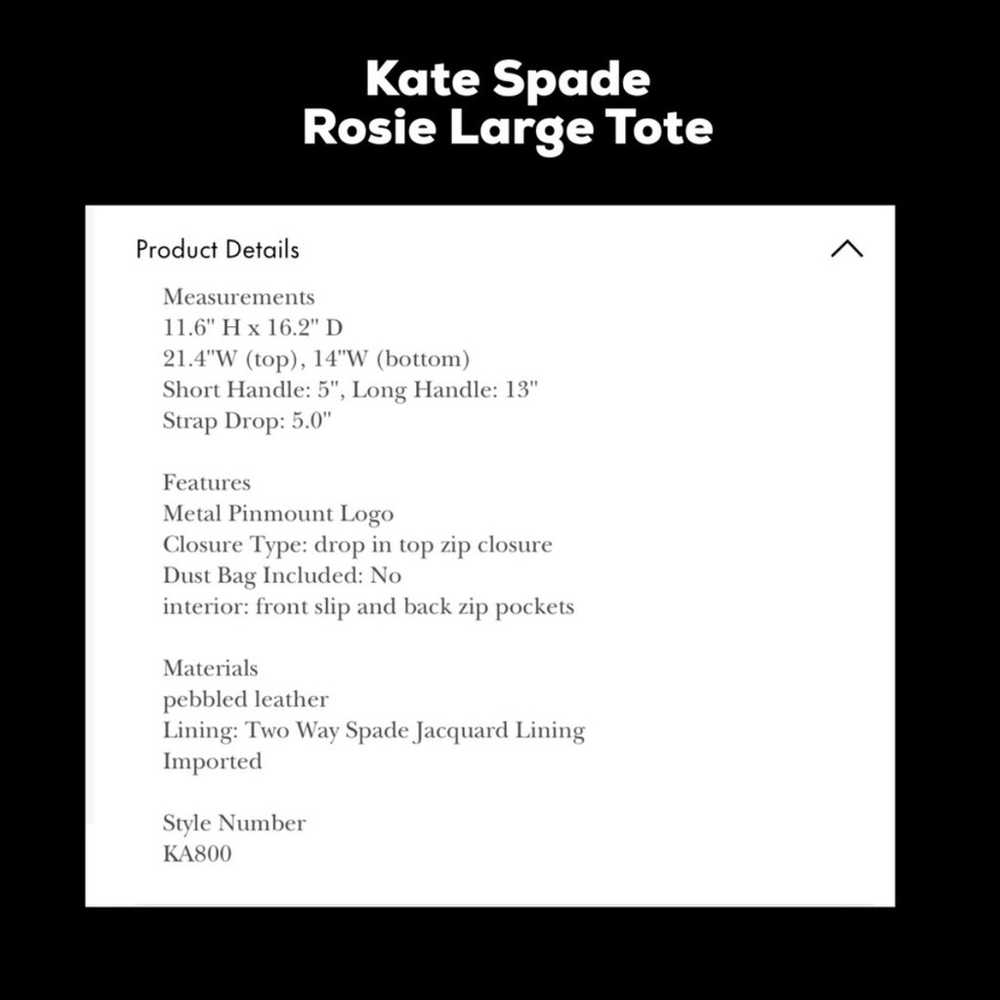 Kate Spade Large Rosie Tote - image 11