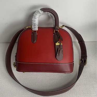 COACh Leather Red Shoulder Bag 2WAY _cc412