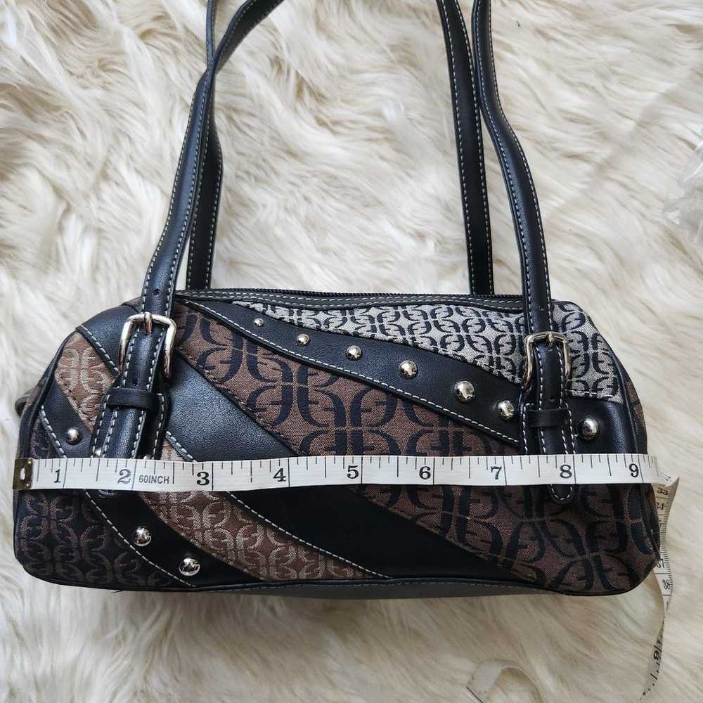 Vintage Fossil shoulder bag leather and canvas - image 5