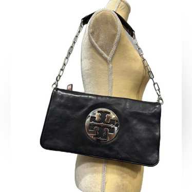 Like new Tory Burch Reva Hobo Bag Clutch SoHo Bla… - image 1