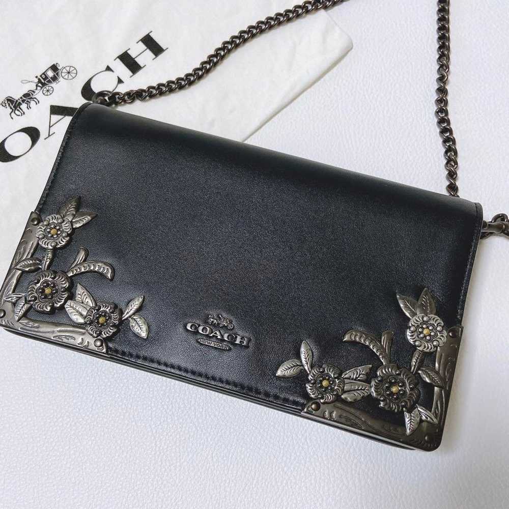 Brand New Coach Metal Tea Rose 2way Chain Shoulde… - image 1