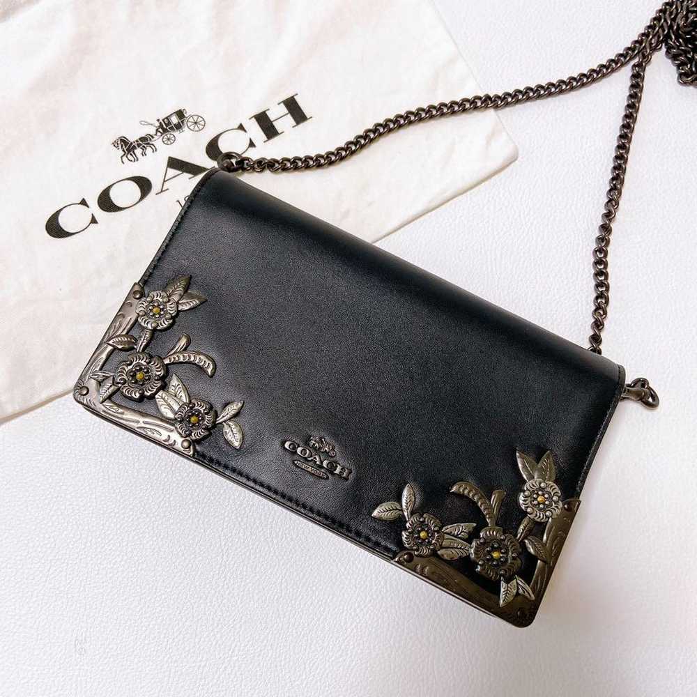 Brand New Coach Metal Tea Rose 2way Chain Shoulde… - image 2