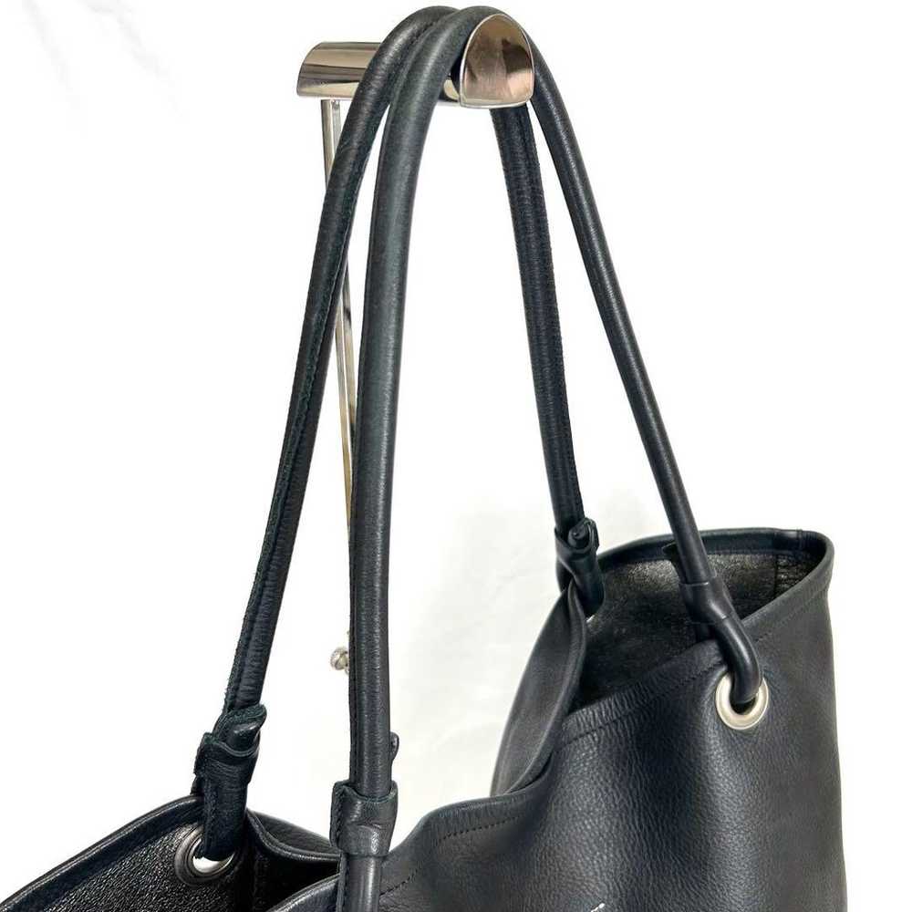 MM6 Leather Tote Bag Black Maison Margiela Busine… - image 4