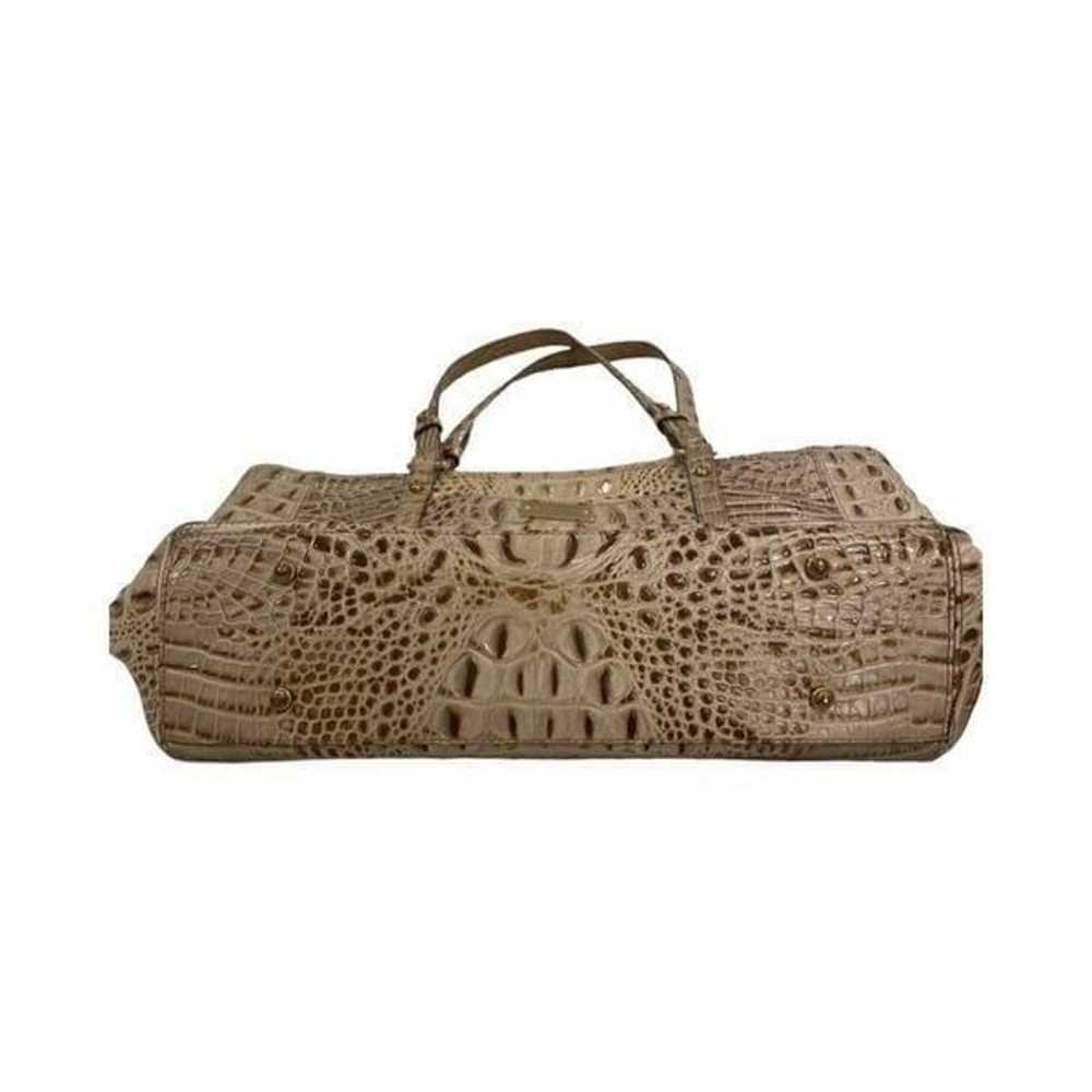 Brahmin Alligator Gray Tan Handbag Purse - image 4