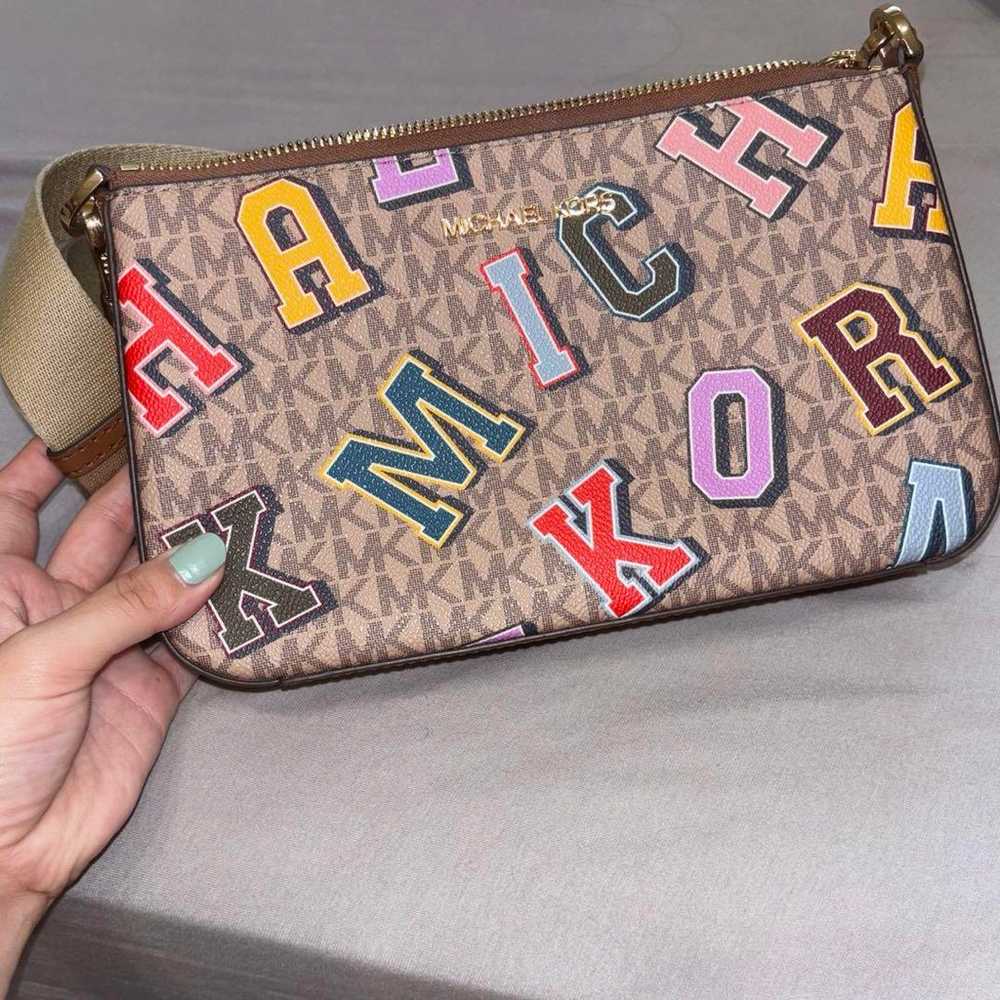 Michael Kors Alphabet Print Shoulder Bag - image 1