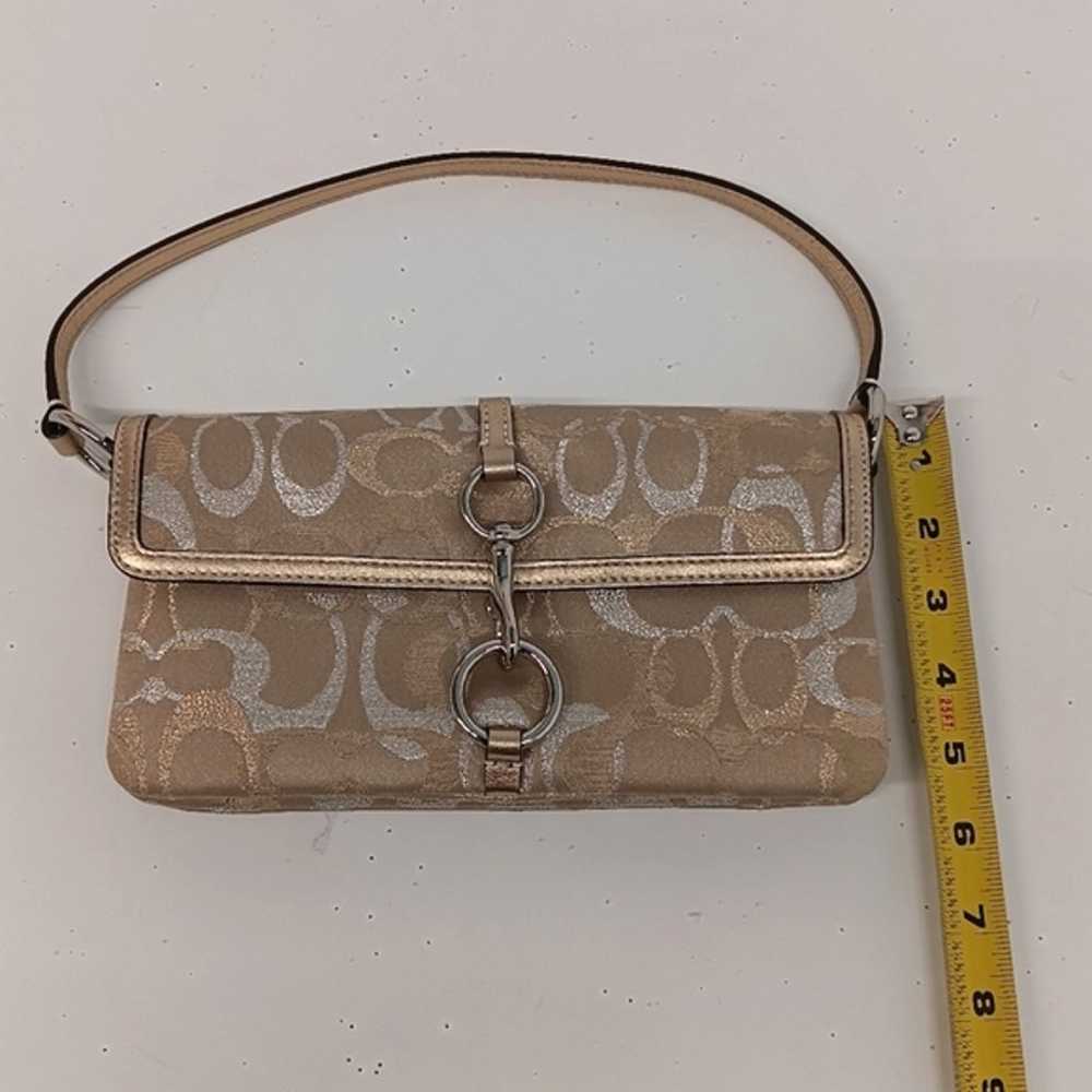 Coach Metallic Monogram Baguette Bag - image 11