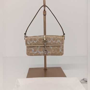 Coach Metallic Monogram Baguette Bag - image 1