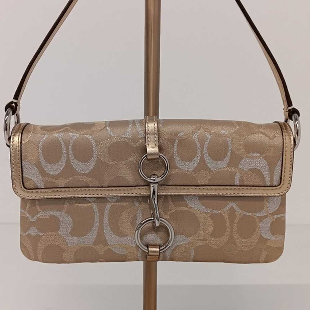 Coach Metallic Monogram Baguette Bag - image 2