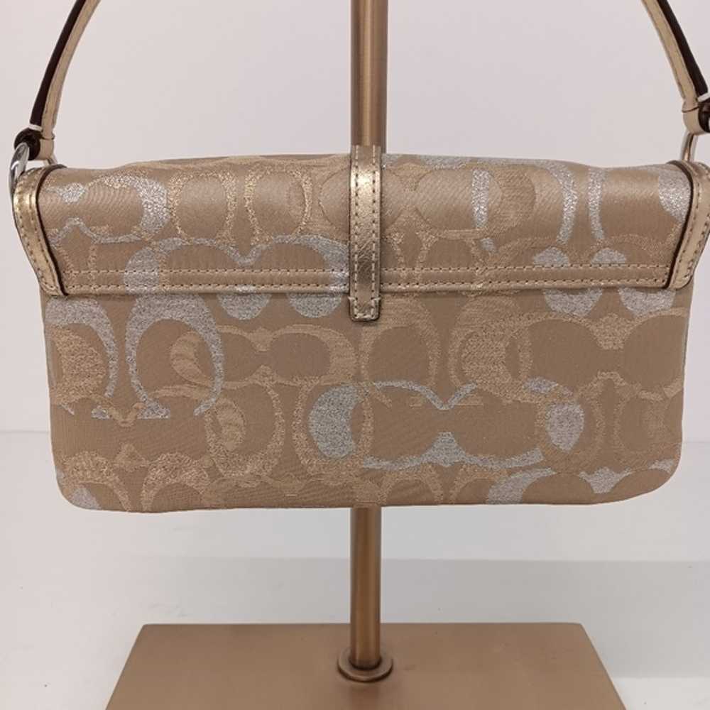 Coach Metallic Monogram Baguette Bag - image 4