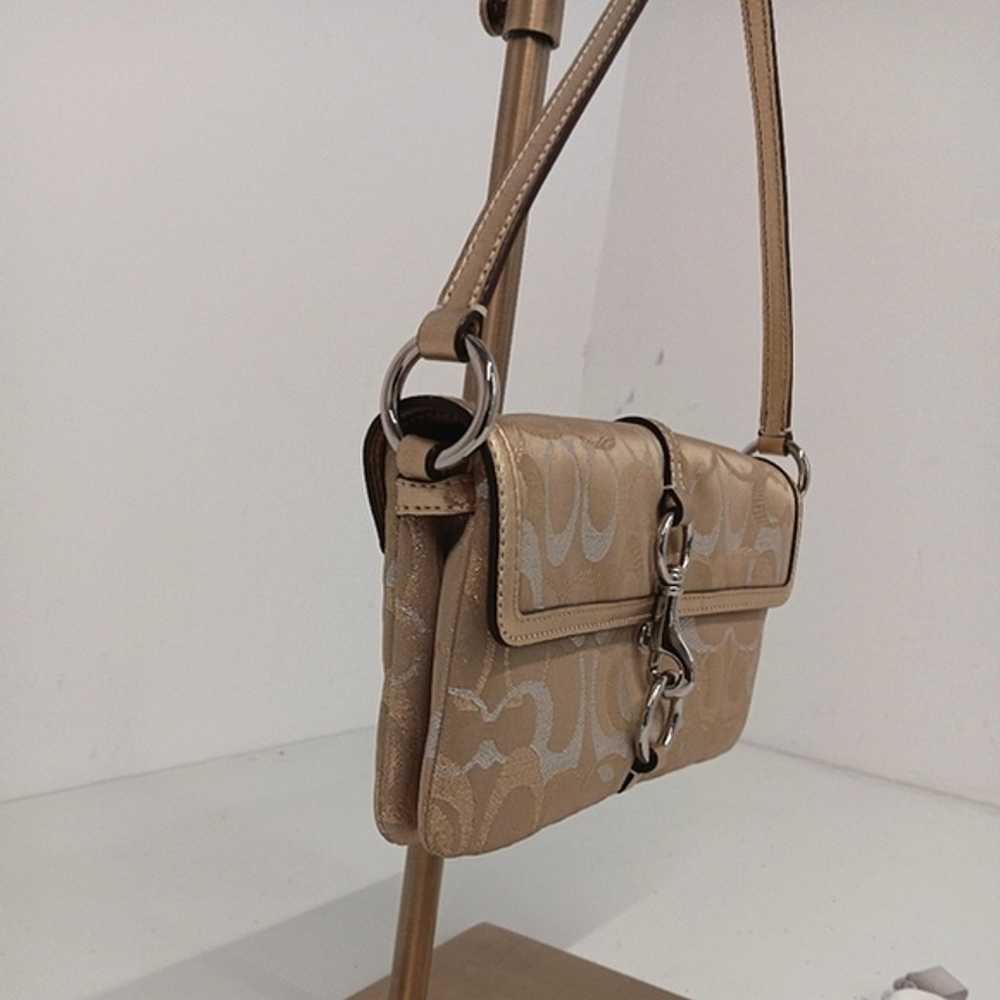 Coach Metallic Monogram Baguette Bag - image 5