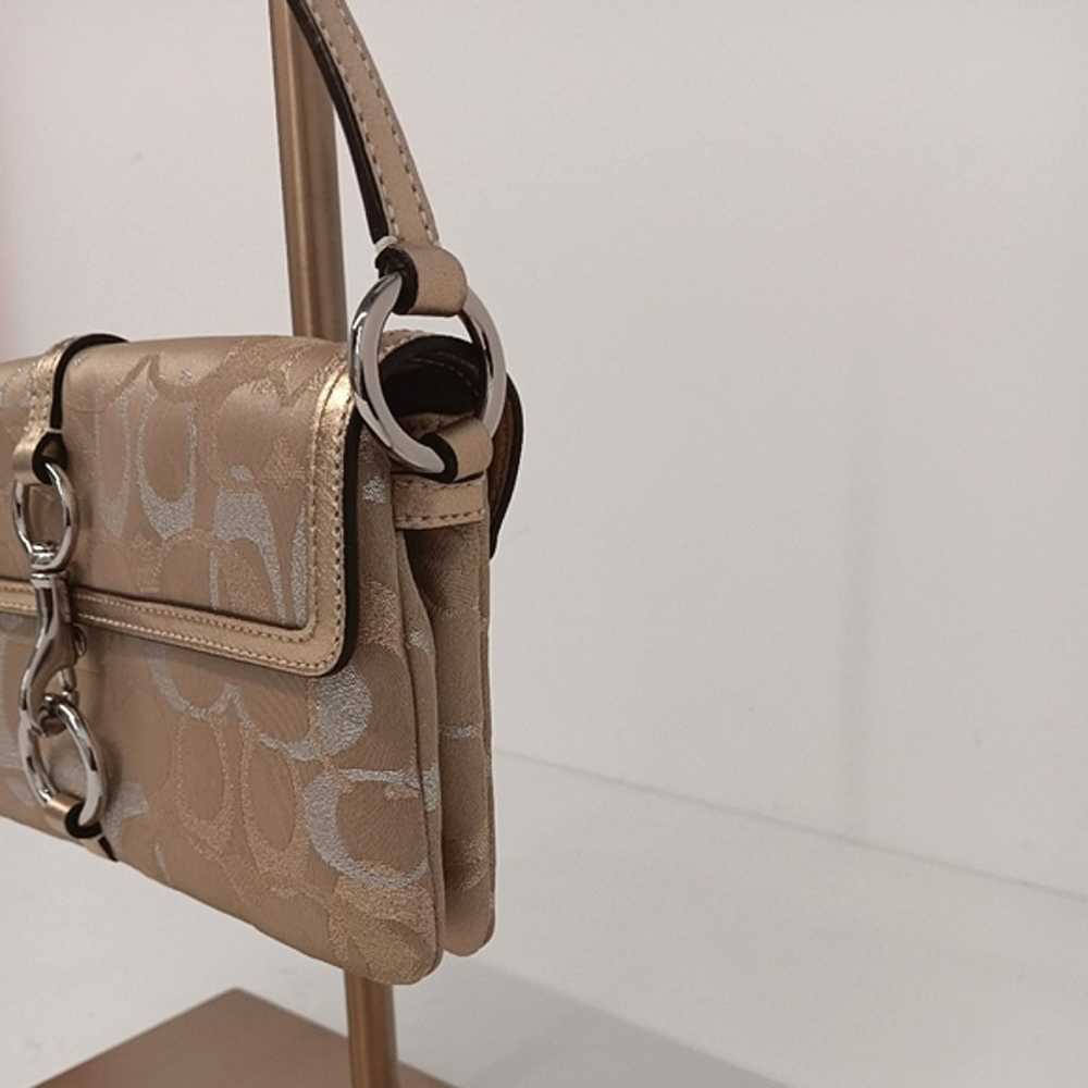 Coach Metallic Monogram Baguette Bag - image 6