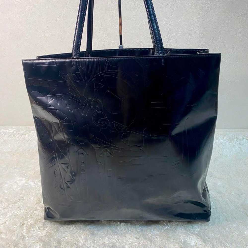 【Good Condition】 Guarantee Prada Tote Bag Patent … - image 3