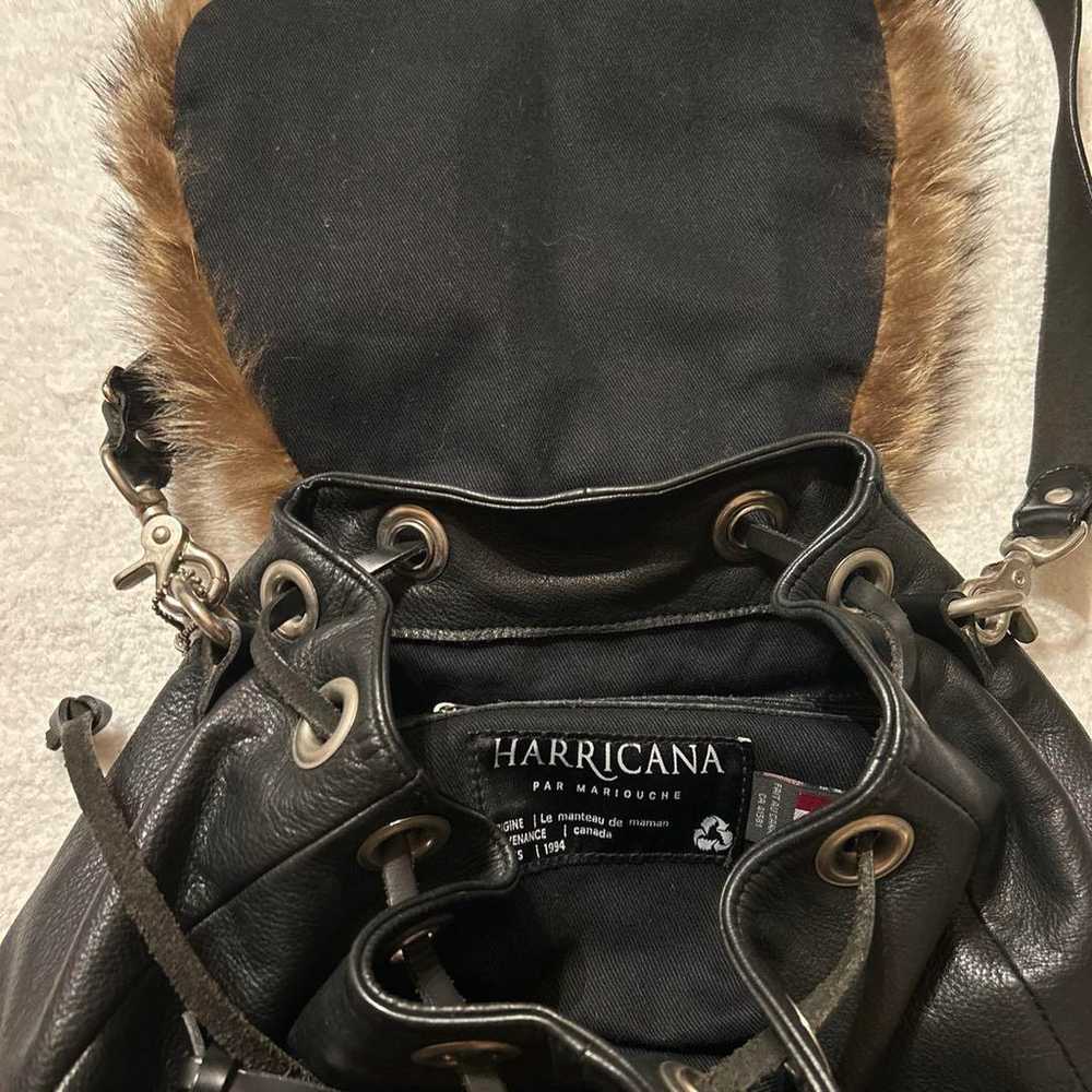 Haricana Fur Bag Silver Fox Shoulder Bag Rucksack… - image 5