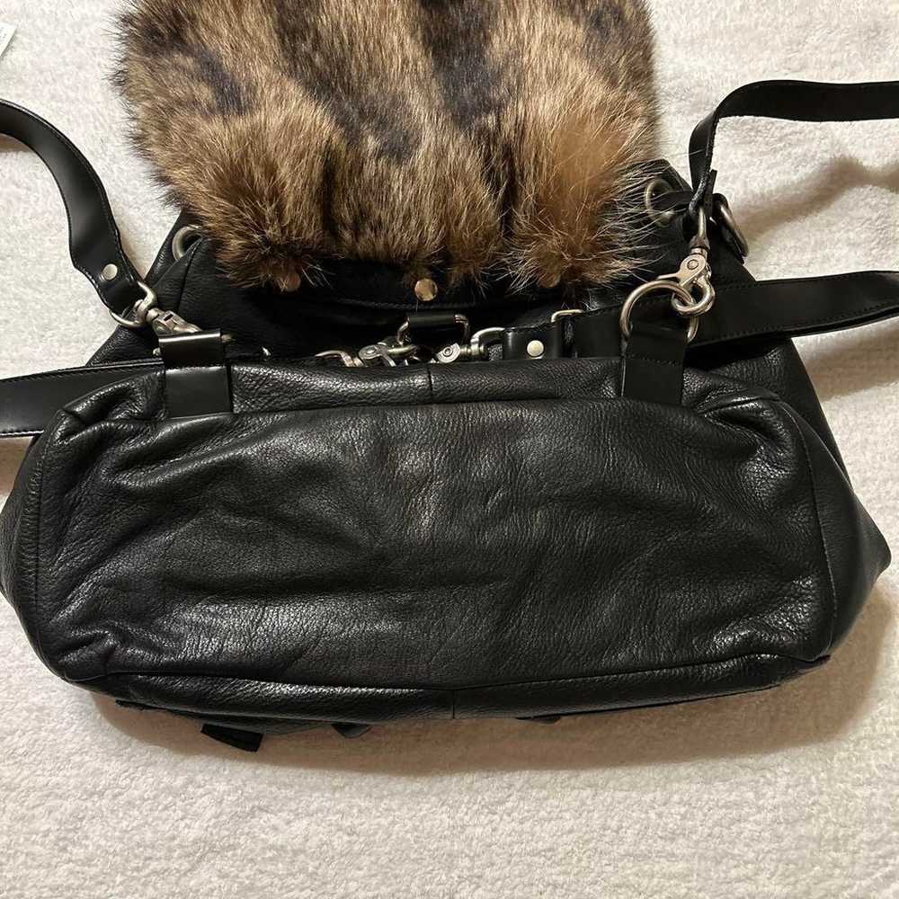 Haricana Fur Bag Silver Fox Shoulder Bag Rucksack… - image 9