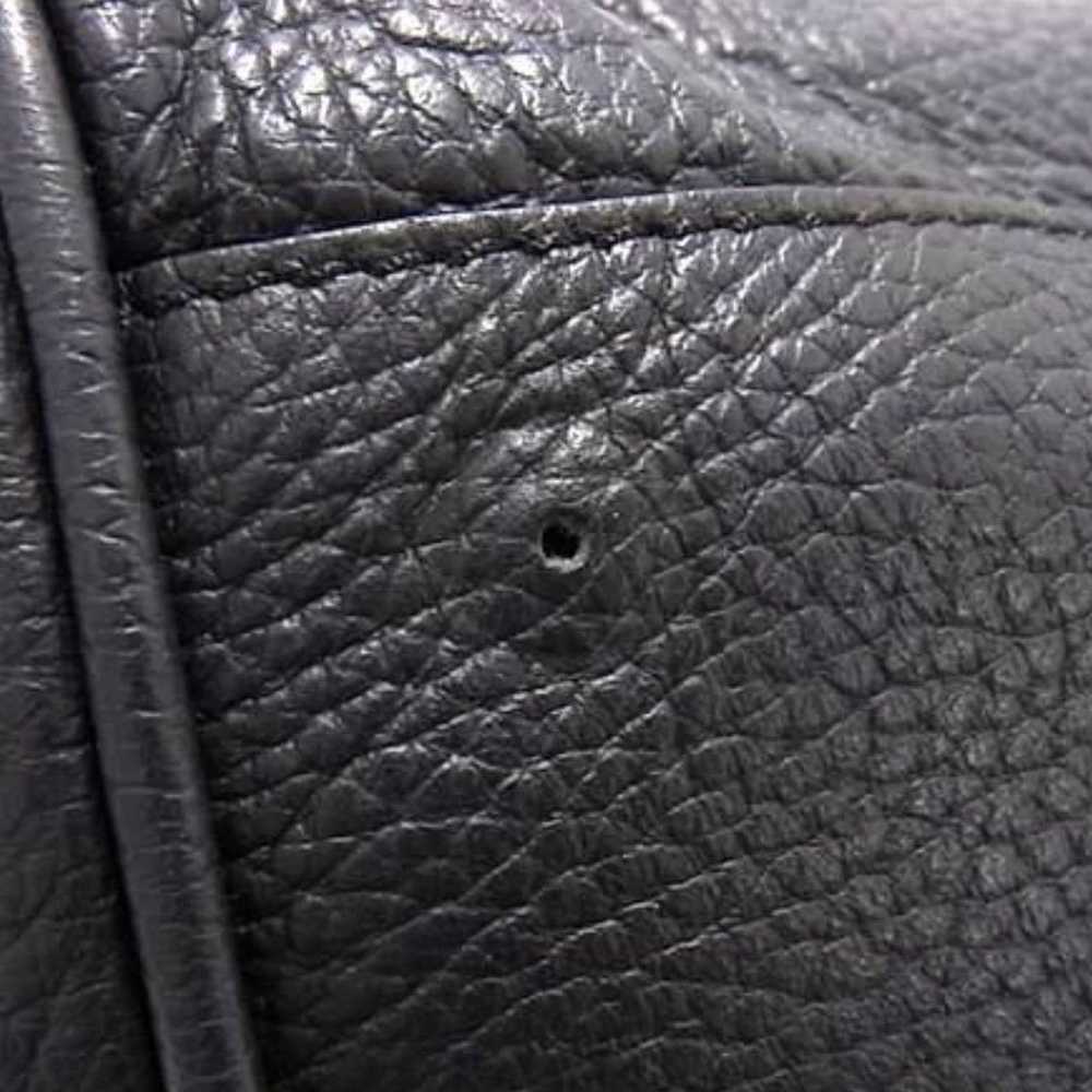 Versace [Authentic] Large Black Pelle Leather & G… - image 8