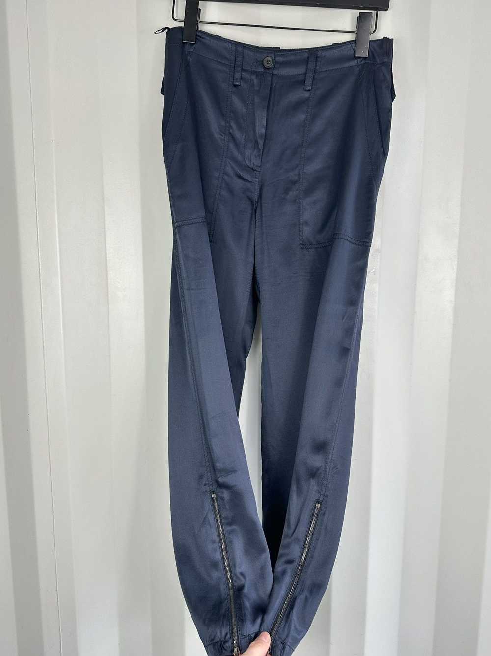 Prada Silk Ankle Zip Pants - image 1