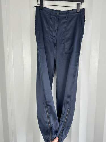 Prada Silk Ankle Zip Pants