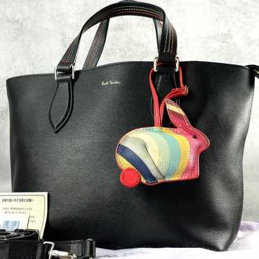 Unused Paul Smith tote bag with 2-way rabbit charm