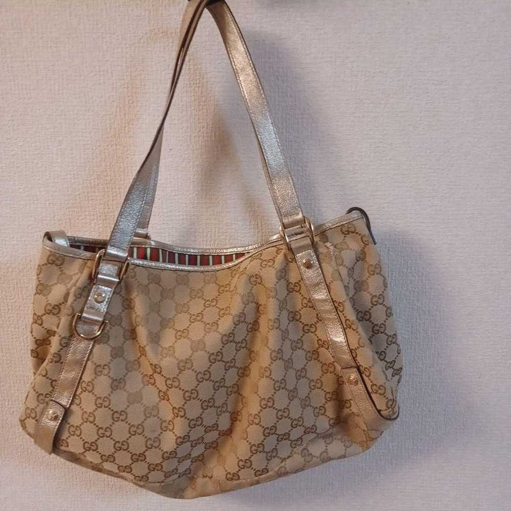 Gucci beige canvas bag - image 2