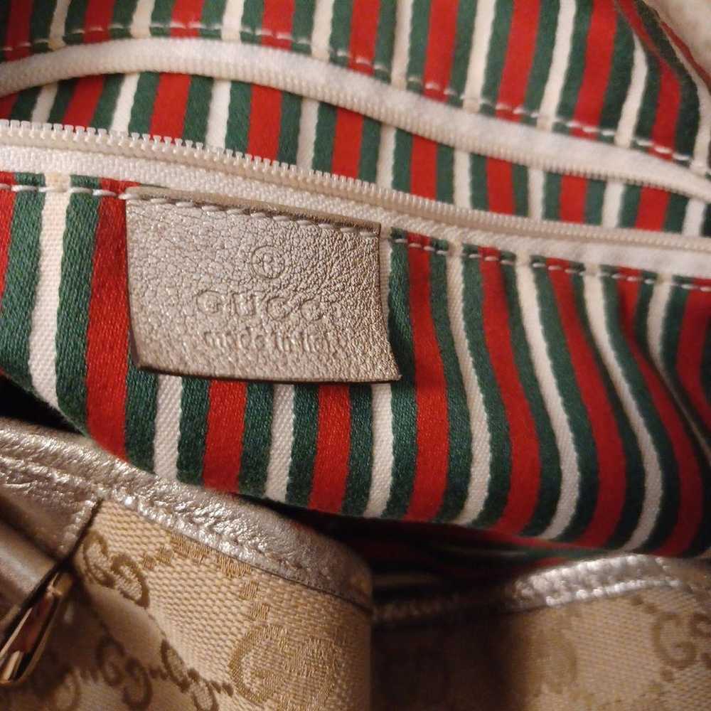 Gucci beige canvas bag - image 4