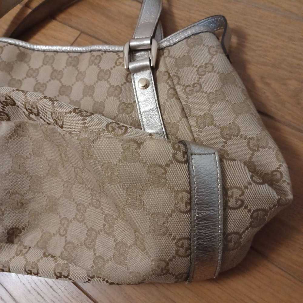 Gucci beige canvas bag - image 5