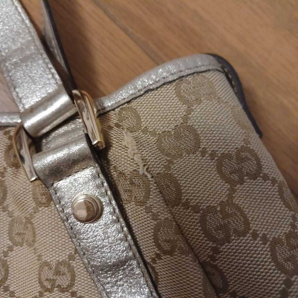 Gucci beige canvas bag - image 6